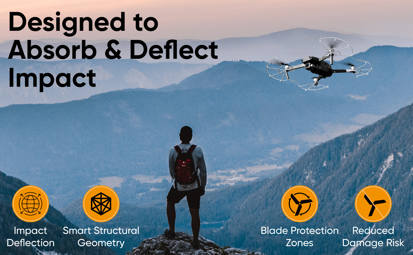 Protection d'hélices Beamo pour drone DJI Air 3S/Air 3, accessoire de protection des pales pour un vol en toute sécurité