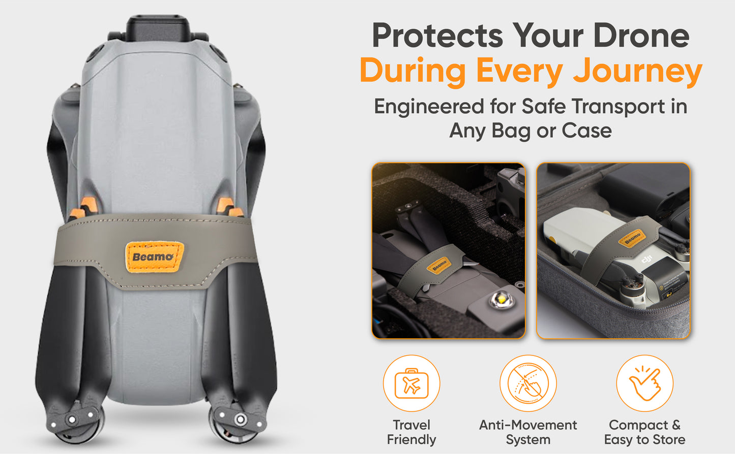 Support de sangle d'hélice Beamo pour DJI Air 3/3s, accessoire de protection pour le transport et le voyage