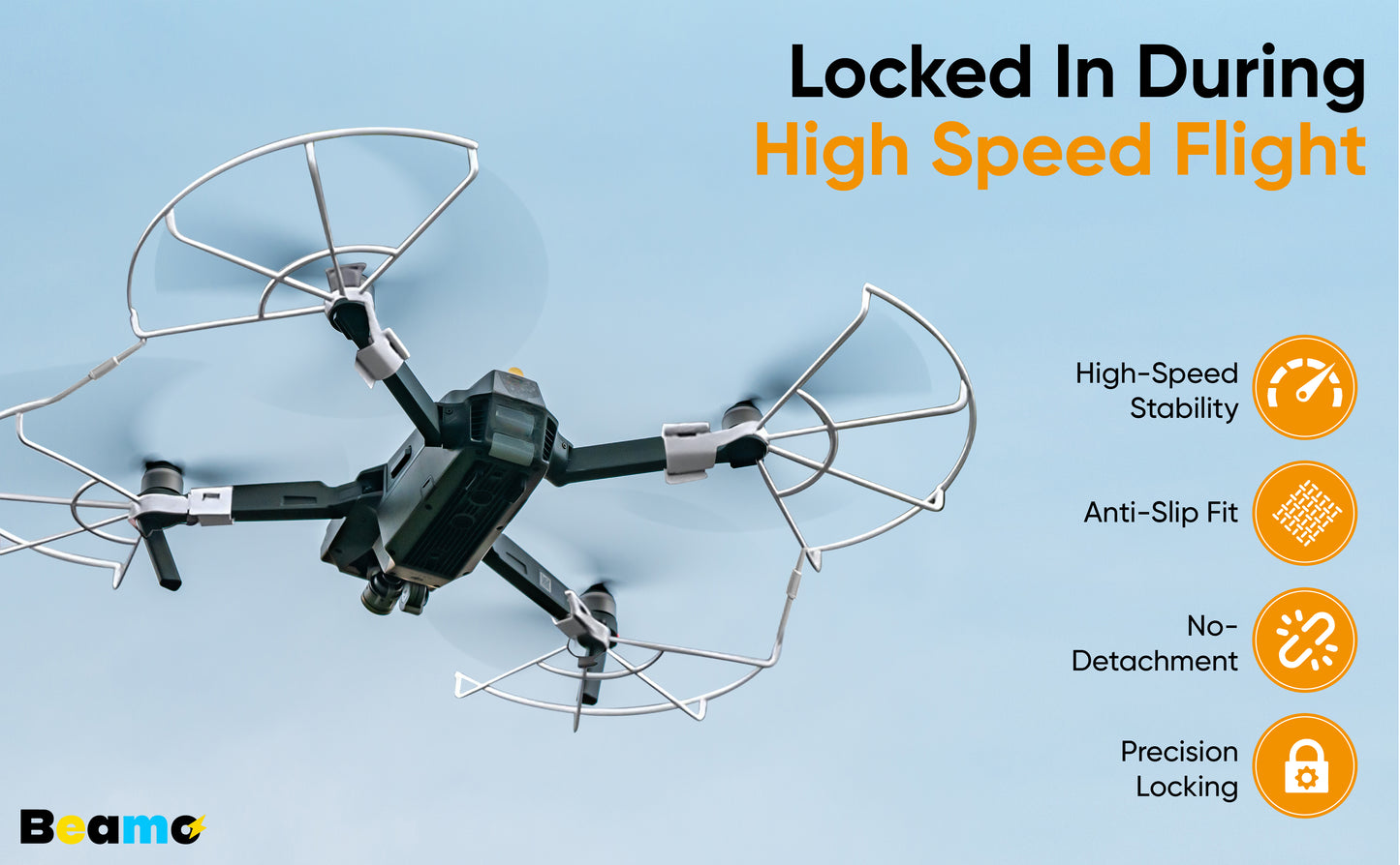 Protection d'hélices Beamo pour drone DJI Air 3S/Air 3, accessoire de protection des pales pour un vol en toute sécurité