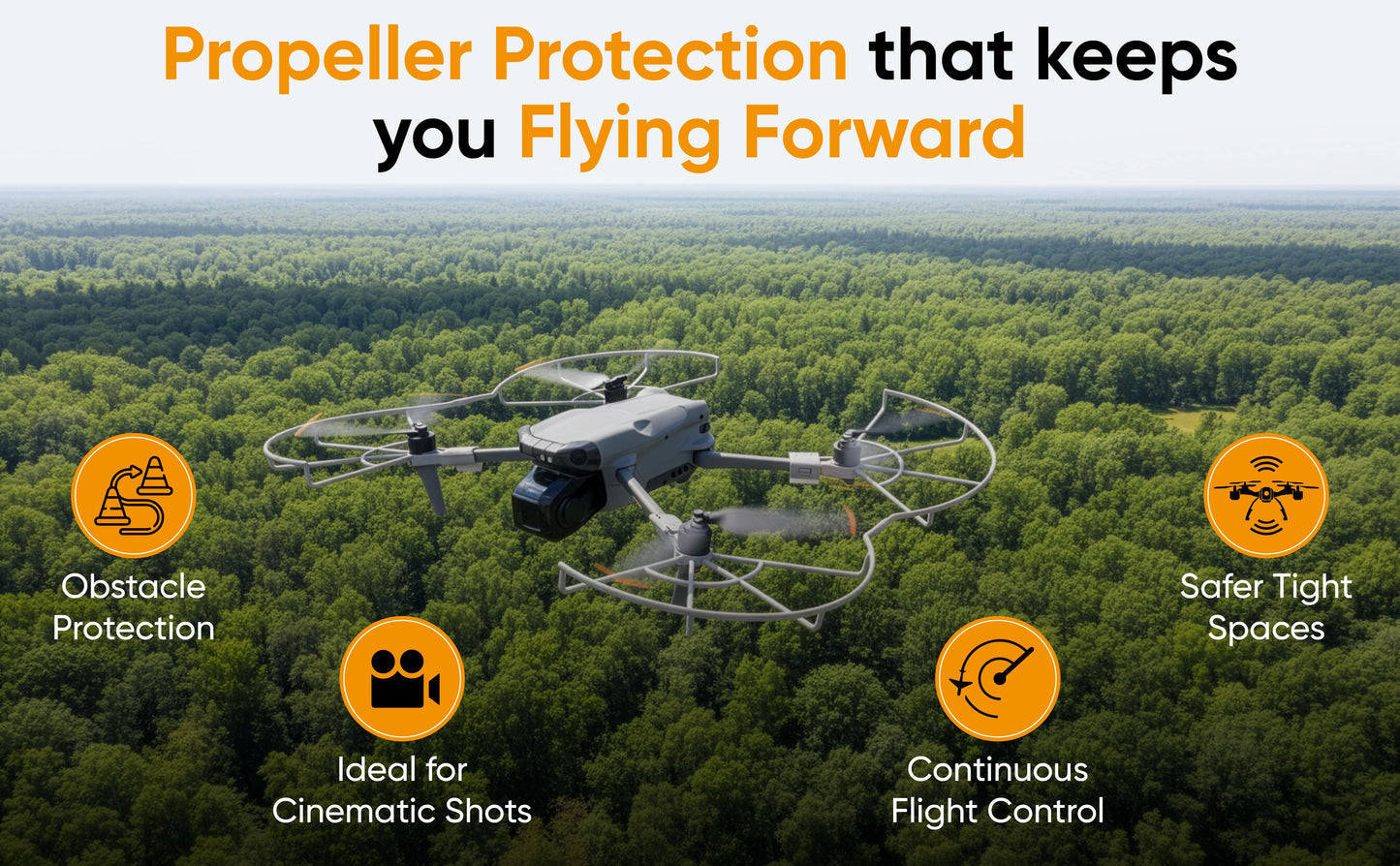 Protection d'hélices Beamo pour drone DJI Air 3S/Air 3, accessoire de protection des pales pour un vol en toute sécurité