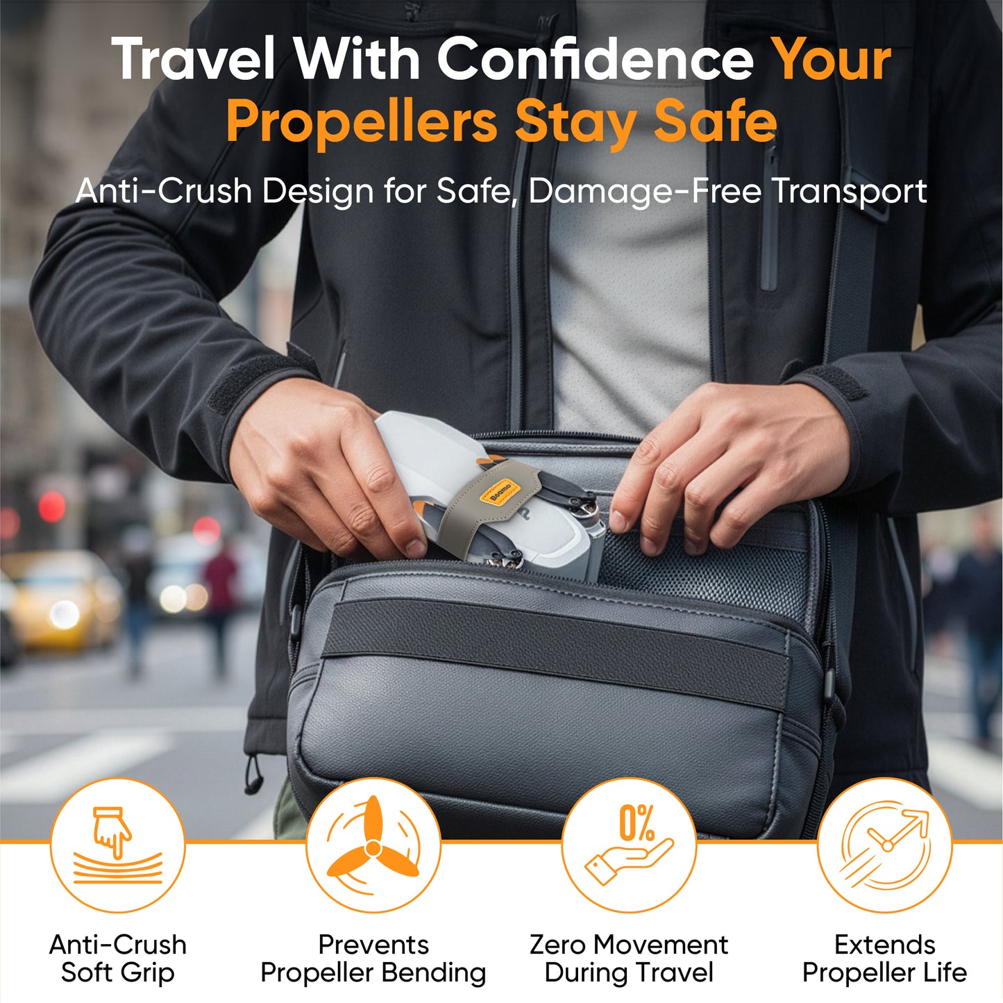 Support de sangle d'hélice Beamo pour DJI Air 3/3s, accessoire de protection pour le transport et le voyage