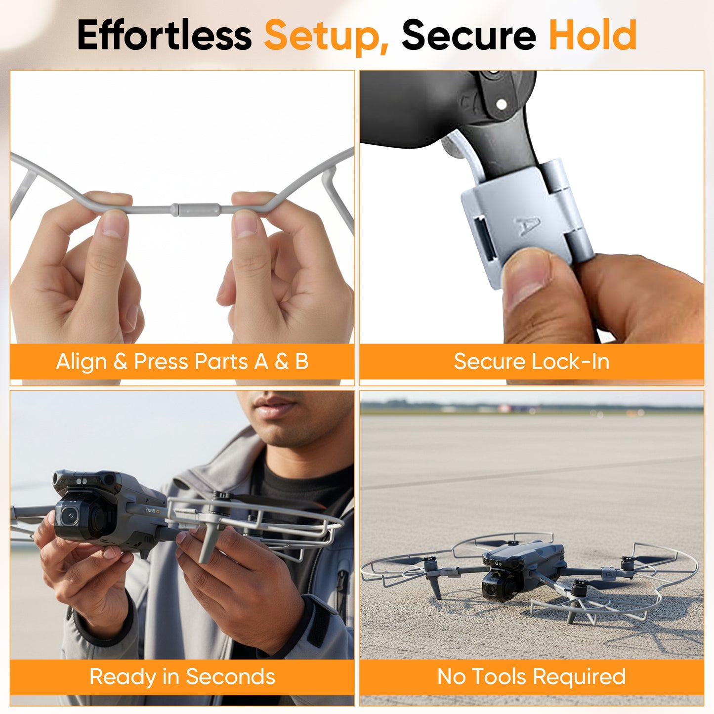 Protection d'hélices Beamo pour drone DJI Air 3S/Air 3, accessoire de protection des pales pour un vol en toute sécurité
