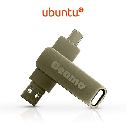 Clé USB bootable Beamo Ubuntu Desktop 24.04.3 LTS (dernière version) 64 bits, Live USB pour l'installation et la réparation d'Ubuntu Desktop